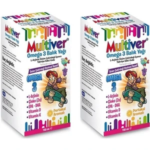 Portakal Aromalı Omega 3 Balık Yağı Şurubu 150 ml x 2 Adet