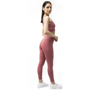 The Step Sports Spocket Kadın Gül Kurusu Cepli Yüksek Bel Toparlayıcı, Sıkılaştırıcı Yoga Tayt 25"