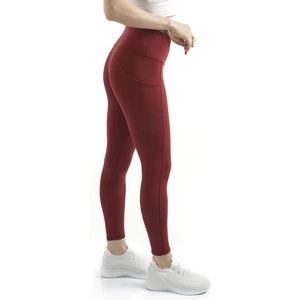 The Step Sports Snc Kadın Bordo Geniş Cepli Yüksek Bel Toparlayıcı, Sıkılaştırıcı Yoga Tayt 25"