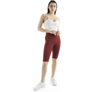 The Step Sports Straight Kadın Bordo Yüksek Bel Toparlayıcı, Sıkılaştırıcı Yoga Dizüstü Tayt 10"