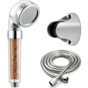 Shower Tasarruflu ve Arıtmalı Duş Başlığı +Hortum+Askı Aparatı Komple Set