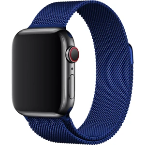Apple Watch Uyumlu 38-40MM Krd1 Metal Hasır Kordon Laci̇vert