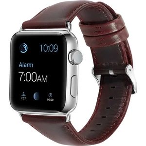 Apple Watch Uyumlu 38-40MM KRD10 Deri Kordon Bordo