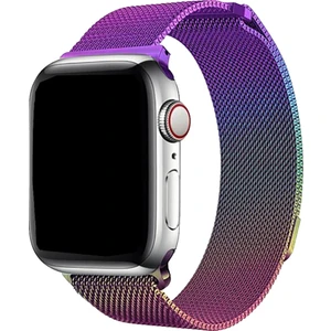Apple Watch Uyumlu 42-44MM Krd1 Metal Hasır Kordon Renkli̇