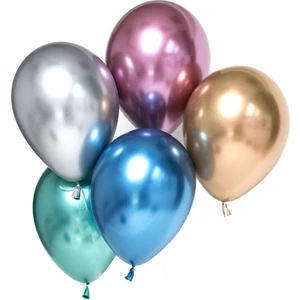 Partipan Karışık Renkli Krom Balon 10 Adet