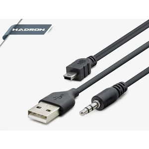 USB To 3.5 mm + 5 Pin Kablo Medya Player Kablosu Hadron HD4417