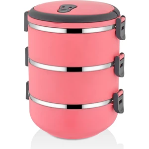 Freshbox 3 Katlı Sefer Tası Yemek Termosu (Pembe)