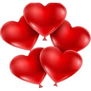 As Balon Kalp Şekilli 100'LÜ Kırmızı