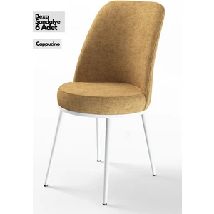 Concept Canisa Dexa Serisi 1.sınıf Yemek ve Mutfak Sandalyesi 6 Adet Ayaklar Beyaz