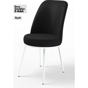 Concept Canisa Dexa Serisi 1.sınıf Yemek ve Mutfak Sandalyesi 6 Adet Ayaklar Beyaz