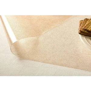 K&m Hometex Altın Simli Şeffaf Masa Örtüsü 0.22 mm