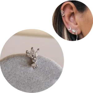 Cerrahi Çelik Tek Taş Sallantılı Lotus