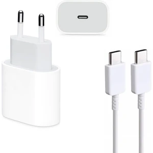 Oneplus 2 Uyumlu Android Type-C Ultra Hızlı Şarj Aleti + Type-C To Type-C Şarj Kablosu 22.5W 3.0AMPER Şarj Seti Ithalataçı Garantili