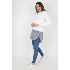 Kareli Ekose Fake Gömlek Etek