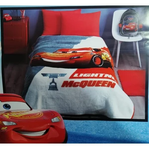 Peluş Lisanslı Cars Baskılı Tek Kişilik Battaniye