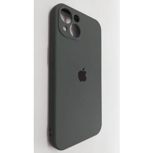 Apple iPhone 13 Uyumlu Kamera Korumalı Içi Kadife Logolu Telefon Kılıfı - Koyu Yeşil