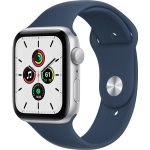 Watch Se Gps, 44MM Gümüş Rengi Alüminyum Kasa ve Mavi Spor Kordon M/L MKQ43TU/A