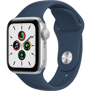 Watch Se Gps, 40MM Gümüş Rengi Alüminyum Kasa ve Mavi Spor Kordon MKNY3TU/A