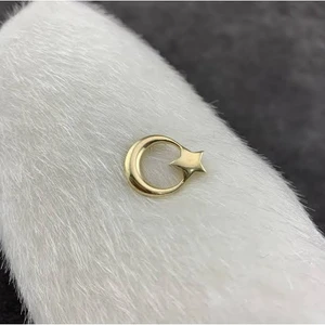 Gökdeniz 925 Ay Yıldız Model 925 Ayar Gümüş Erkek Yaka Iğnesi