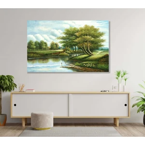Idora Nehir ve Orman Kanvas Tablo