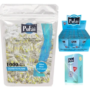 Süper Slim Sigara Filtresi 5 mm 6 mm Uyumlu 1525 Adet 1 Paket 21 Kutu