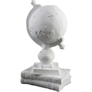 Pol & Art HYK489 Kitap Üstü Dünya Biblo Ham Polyester Obje