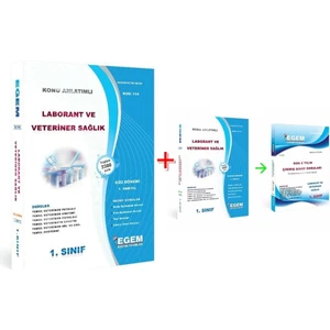 Egem Eğitim Yayınları AÖF Laborant ve Veteriner Sağlık 1. Sınıf Güz ve Bahar Dön. 1. ve 2. Dön. Tam Set