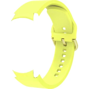 Samsung Galaxy Watch 4 40MM Kordon Model Uyumlu Kançalı Silikon Krd 50 Sarı