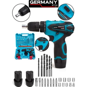 Germany Style 18V Çift Akülü Şarjlı Matkap Li-Ion Bataryalı 27 Parçalı Matkap GRM-332
