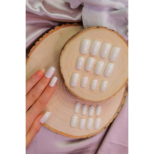 Mujgan 12'li Beyaz Küt Takma Tırnak T23 Mujgan