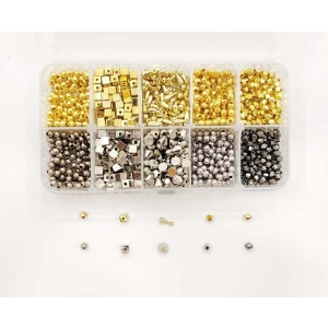 Yiğit Aksesuar 1000 Adet Kutulu Karışık Gold Gümüş Ara Aparatı