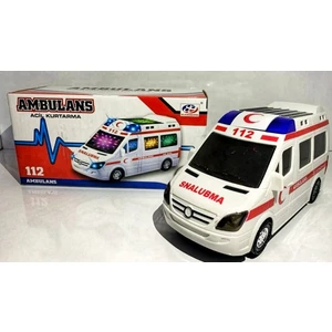 Pilli Ambulans Büyük Boy Sesli Işıklı Ambulans