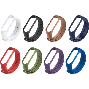 Xiaomi Mi Band 4 ve 3 Uyumlu Silikon Kordon 8'li Set 1