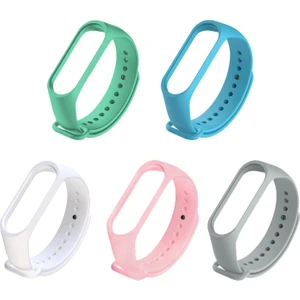 Xiaomi Mi Band 4 ve 3 Uyumlu Silikon Kordon 5'li Set 6