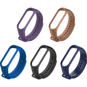 Xiaomi Mi Band 4 ve 3 Uyumlu Silikon Kordon 5'li Set 11