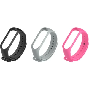Xiaomi Mi Band 4 ve 3 Uyumlu Silikon Kordon 3'lü Set 15