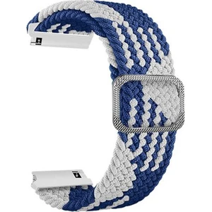 Case Street Amazfit Gtr 2 47MM Kordon Örgülü  Kumaş Ayarlanabilir Krd 01 Mavi