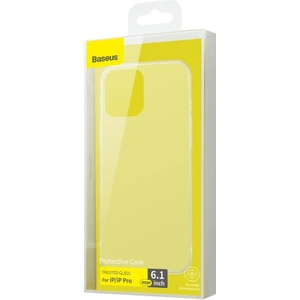 Frosted Apple iPhone 12 - 12 Pro 6.1 Kenarları Silikon Çerçeveli Buzlu Cam Kılıf + 2 Adet Baseus Şeffaf Ekran Koruma