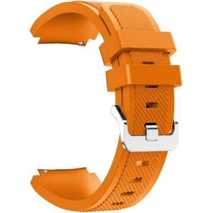 Case Street Huawei Watch Gt 3 Active 46MM Kordon Silikon Çizgili Kancalı Turuncu