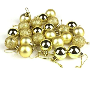 Beauty Life 24 Adet Noel Topları Set 3cm Noel Kolye Dekoratif Toplar (Yurt Dışından)