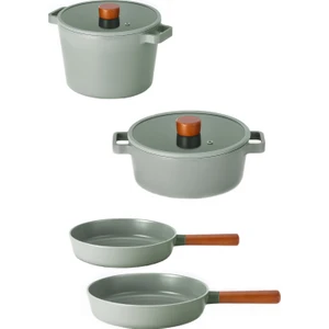 Fika Döküm Gri 6 Parça Set 22 cm Drn+24 Sığ Tava