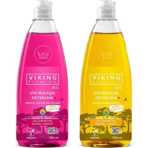 Premium Bulaşık Deterjanı Kırmızı Orman Meyveli 750 ml + Nergis Bergamot 750 ml 2'li