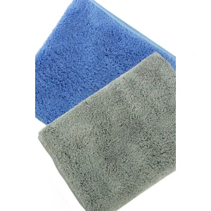 Silver Home Mikrofiber Süper Soft 50X70CM 2li Araç Temizleme Bezi - Gri/mavi