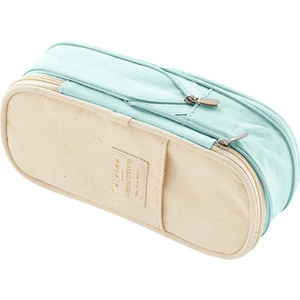 Büyük Kalem Kılıfı Katlanabilir Büyük Kapasiteli Tuval Yeni Klasik Kat Tuval Kalem Çantası Ev Için (Yurt Dışından)