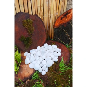 Mor Balon 25 kg 1,5 - 2,5 cm Dolomit Taş Beyaz Dekoratif Süs Taşı