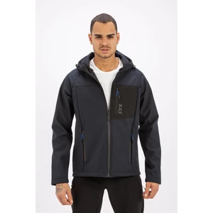 Siyah Kapşonlu Softshell Mont (Medium)