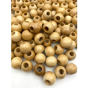 Hedef Bijuteri 18 mm Vernikli Tahta Ahşap Boncuk 100 gr 60 Adet Boncuk