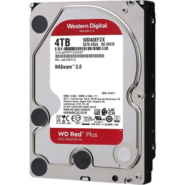 【短時間使用】WD Red Plus 4TB HDD WD40EFZX Wd Red Plus WD40EFZX 3,5 4tb, 128MB, 5400 Rpm, Fiyatı