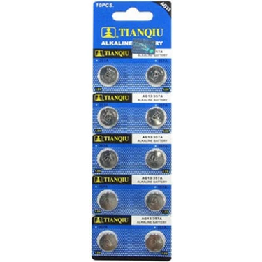 Tianqiu AG13 LR44/357 Düğme Pil Alkalin