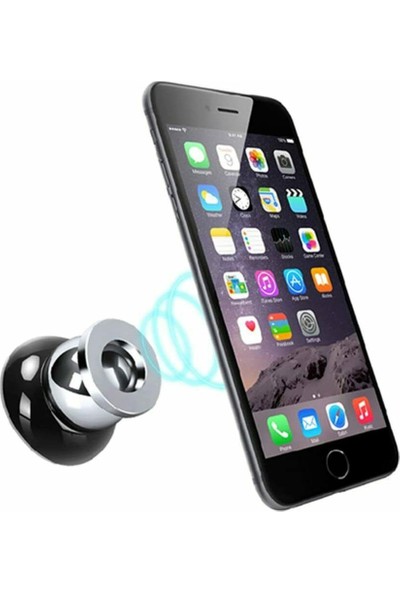 Arabulalaca Apple Iphone Se Tutucu Manyetik Araç Telefon Tutucu Aparat - Gümüş
